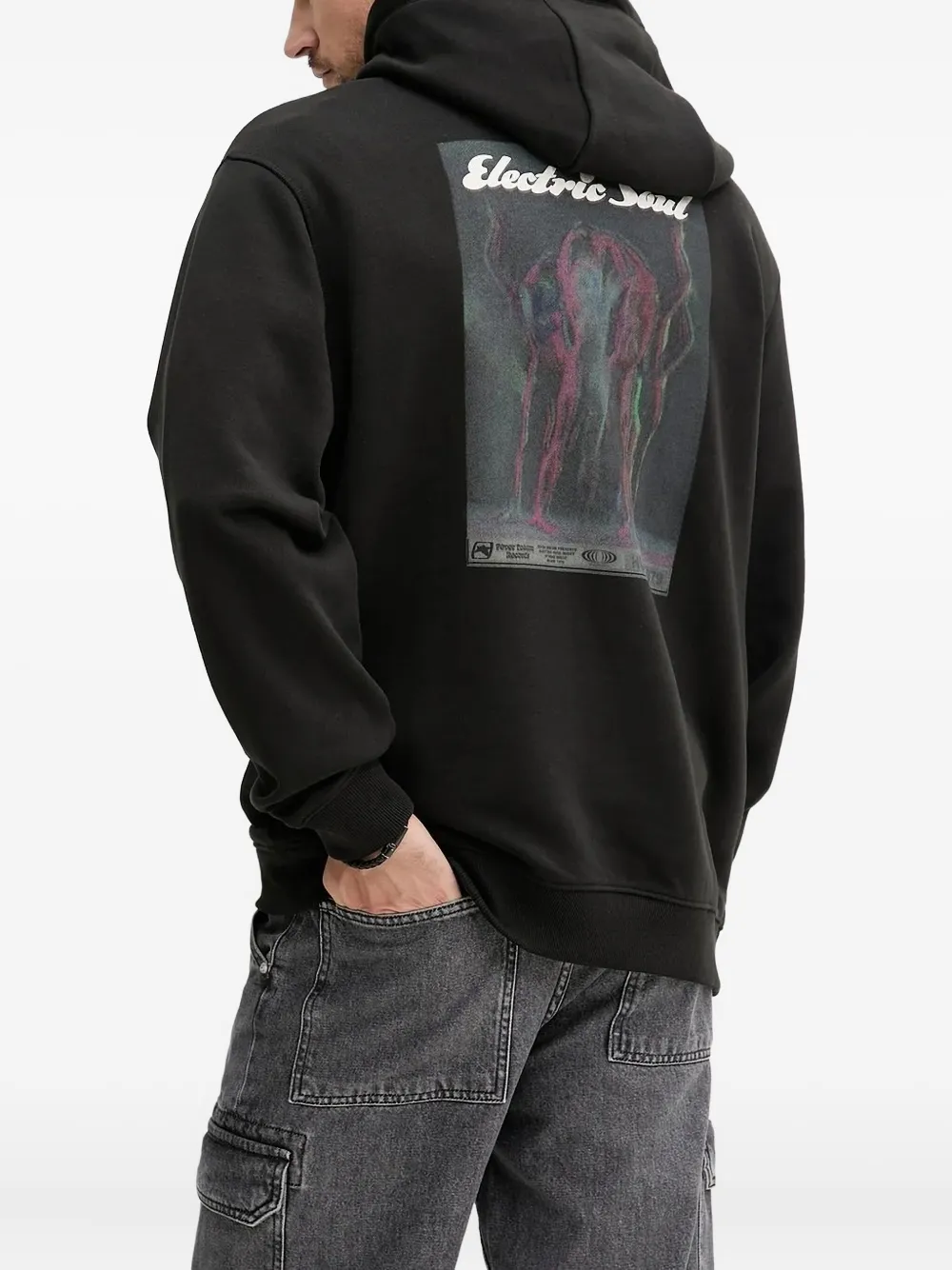 HUGO graphic-print hoodie Zwart