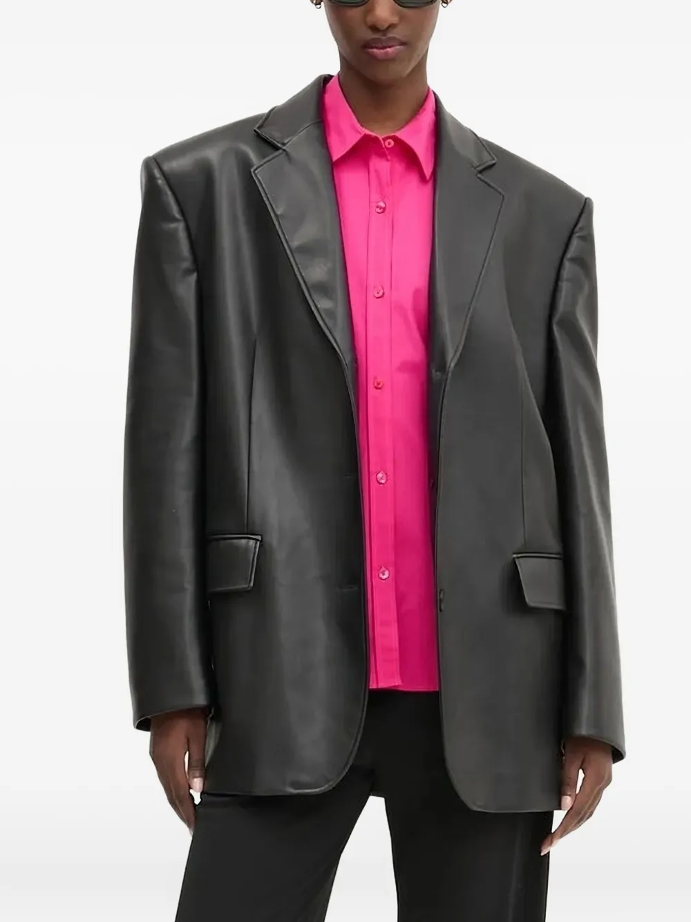 Hugo Boss Embroidered-logo Shirt In Black