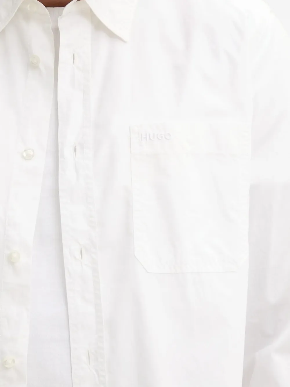 HUGO T-shirt met lange mouwen Wit