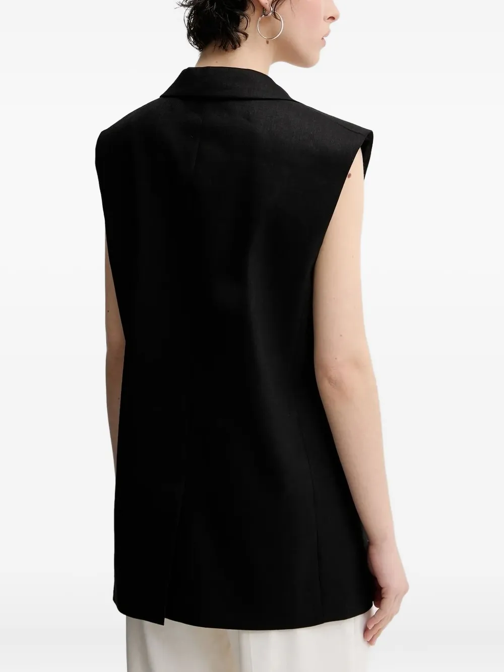 HUGO Gilet met enkele rij knopen Zwart