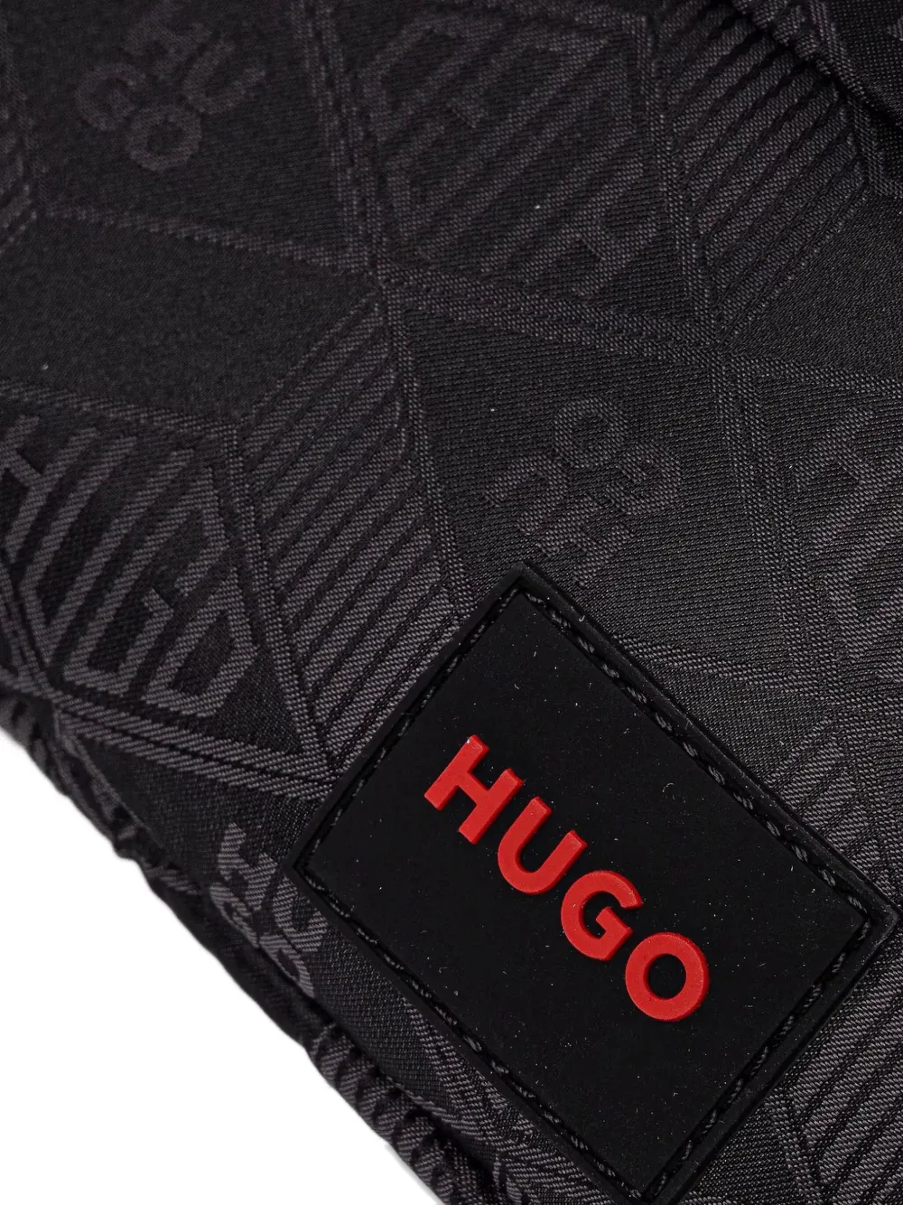 HUGO Heuptas met logo-reliëf Zwart