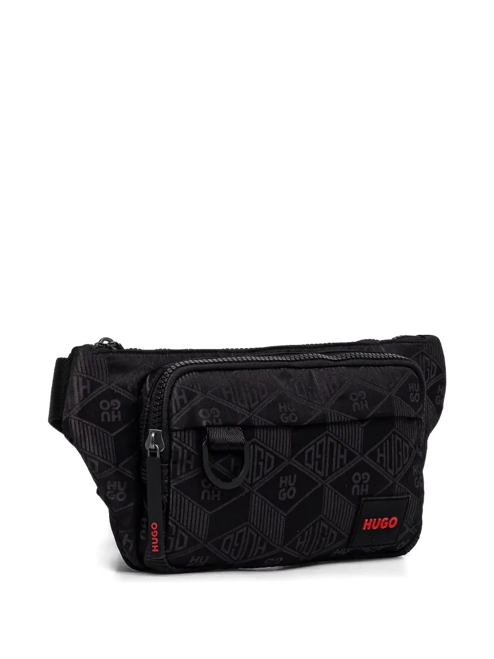 HUGO logo-embossed belt bag - Zwart