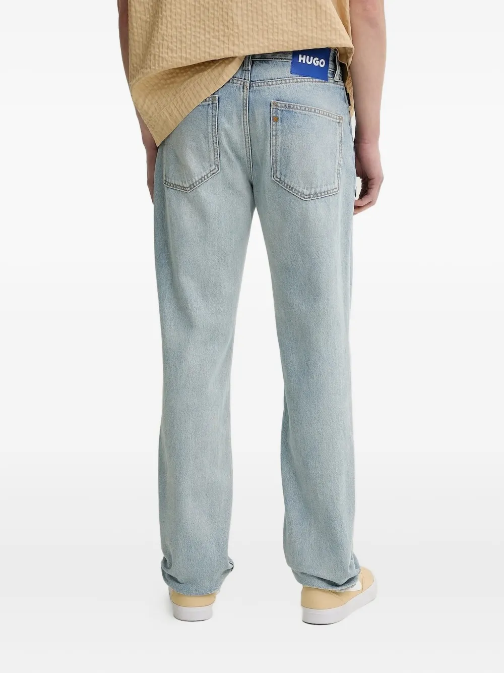 HUGO Straight jeans Blauw