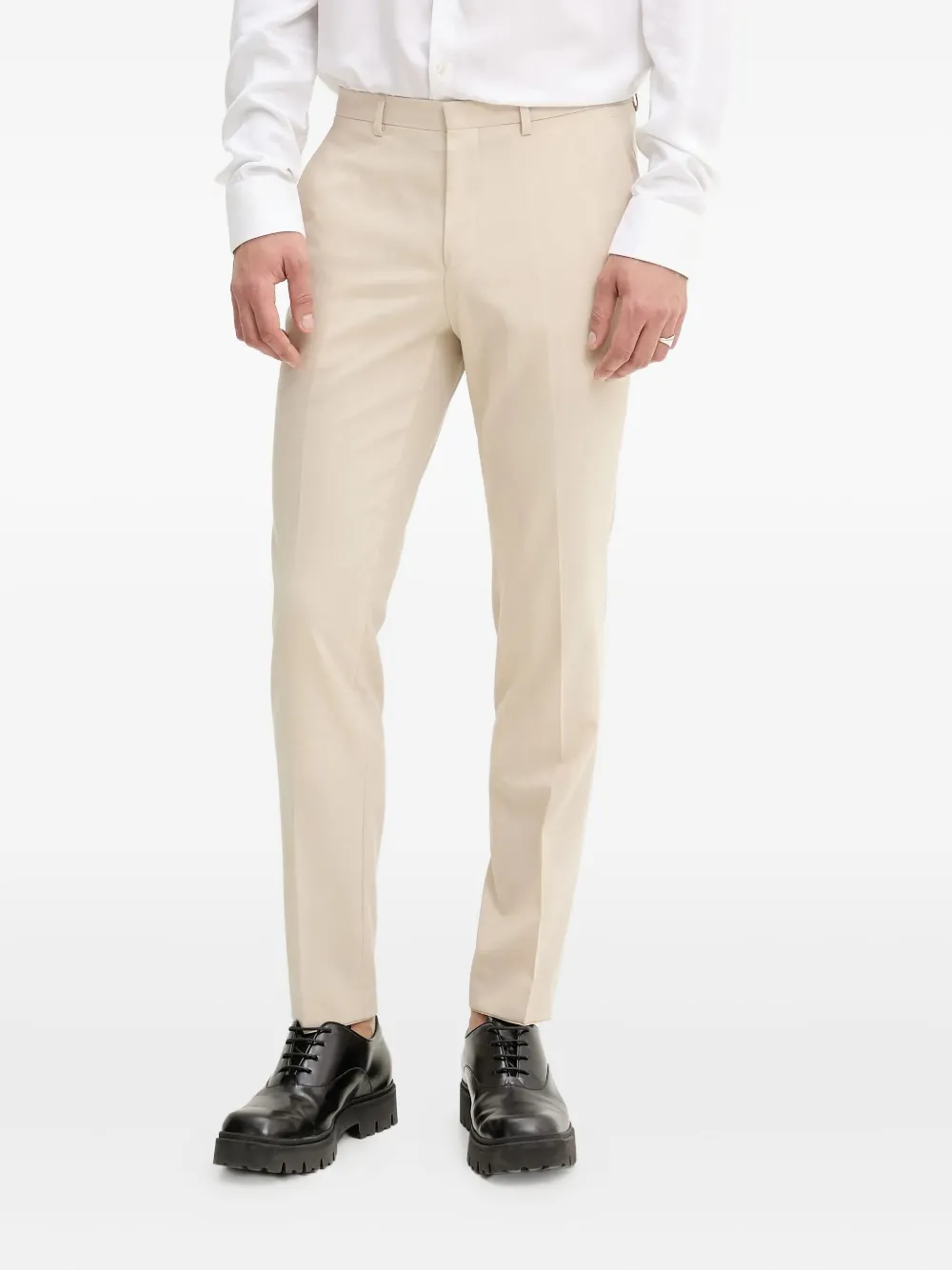 HUGO plain-front trousers | Neutrals | Image 1