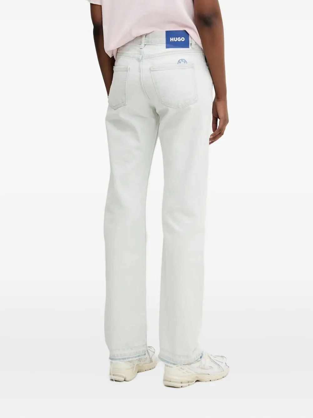HUGO Jeans met logoplakkaat - Blauw