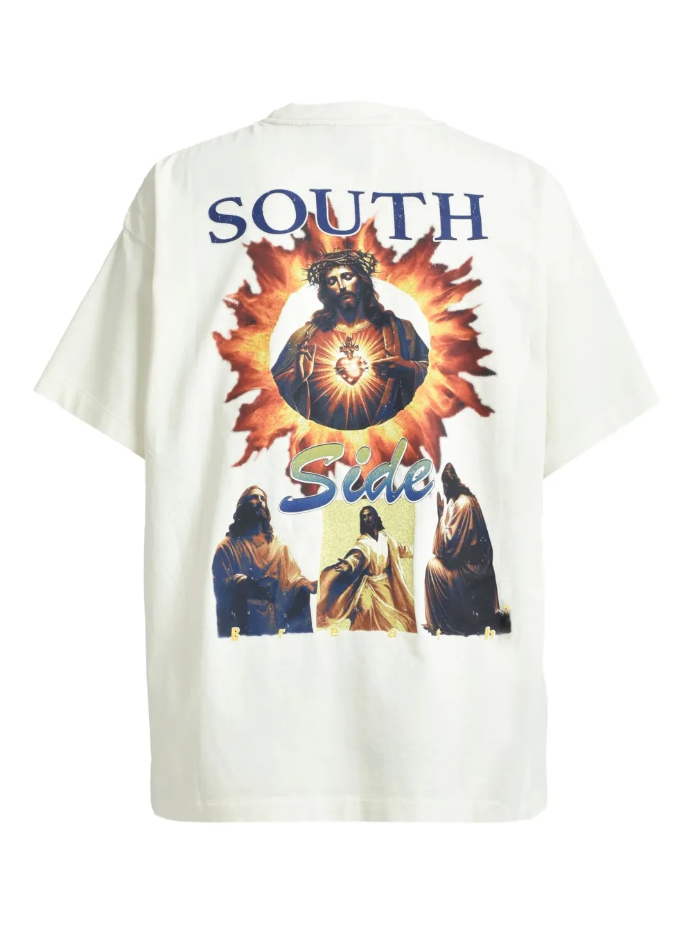 BREATH Relaxed T-shirt met grafische print Wit