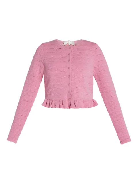 LoveShackFancy ruffled-hem cardigan