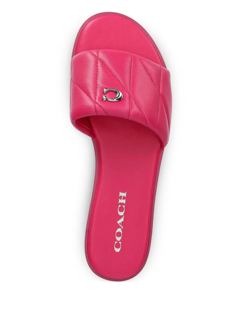 Coach logo-plaque sandals Pink