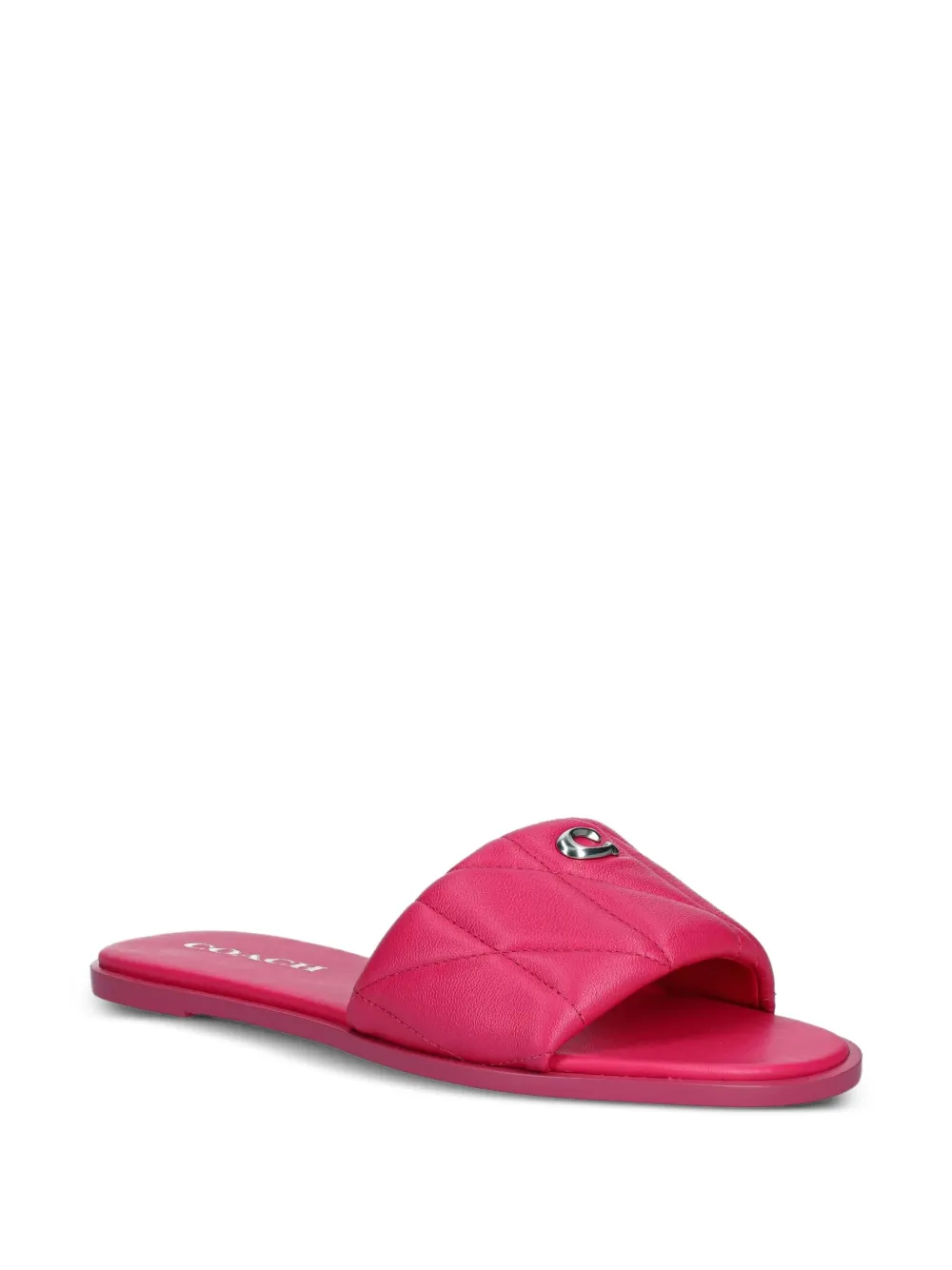 Coach logo-plaque sandals Pink