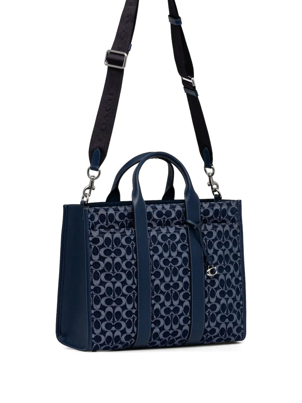 Coach Wesley Monogram Tote Bag In Blue