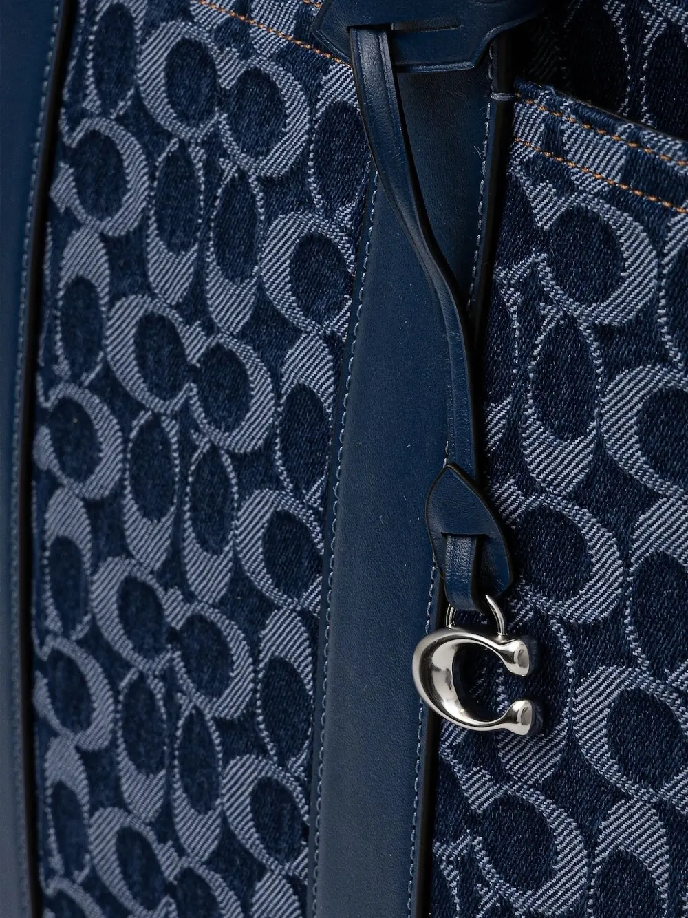 Coach Wesley Monogram Tote Bag In Blue