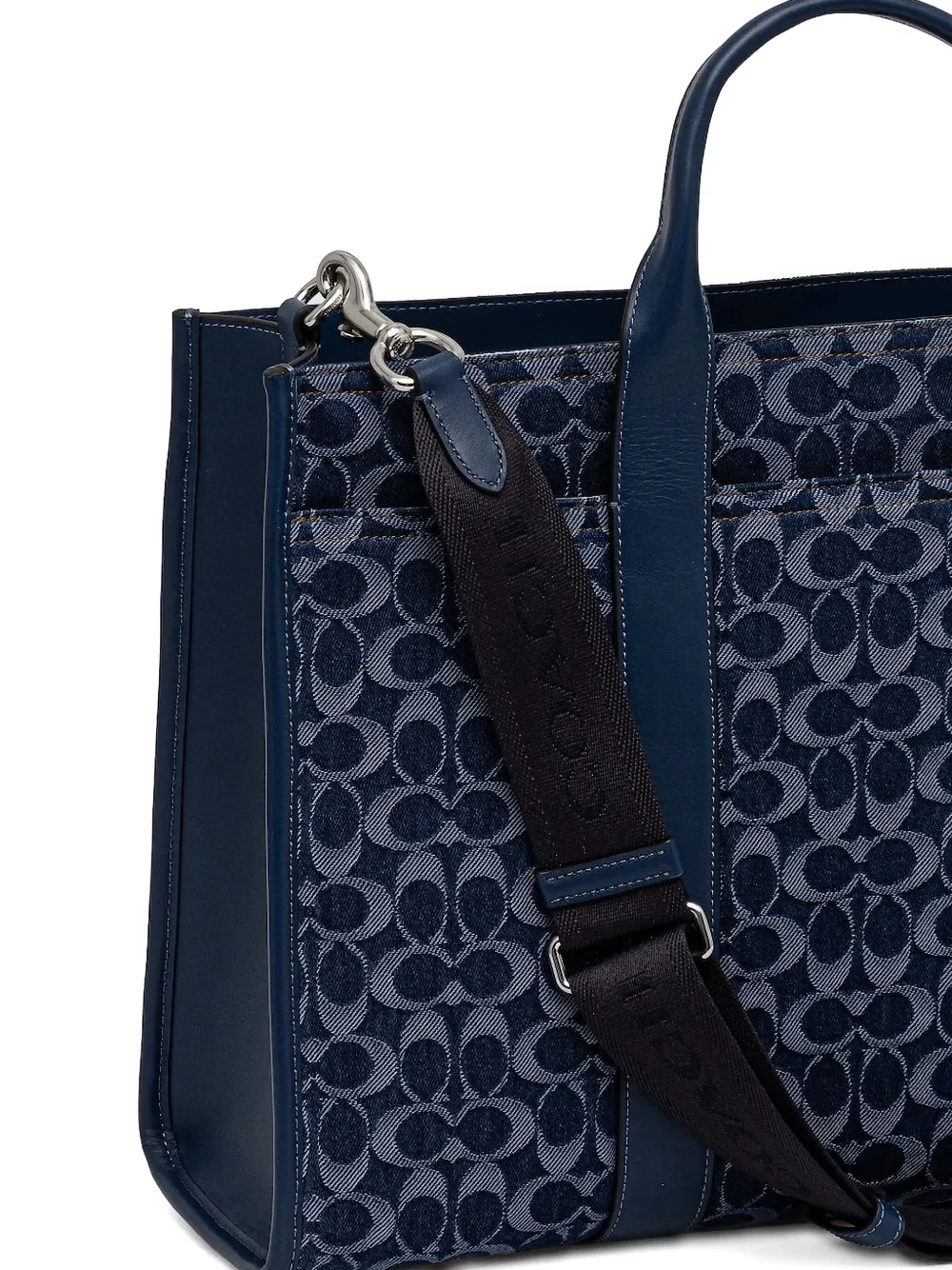Coach Wesley Monogram Tote Bag In Blue