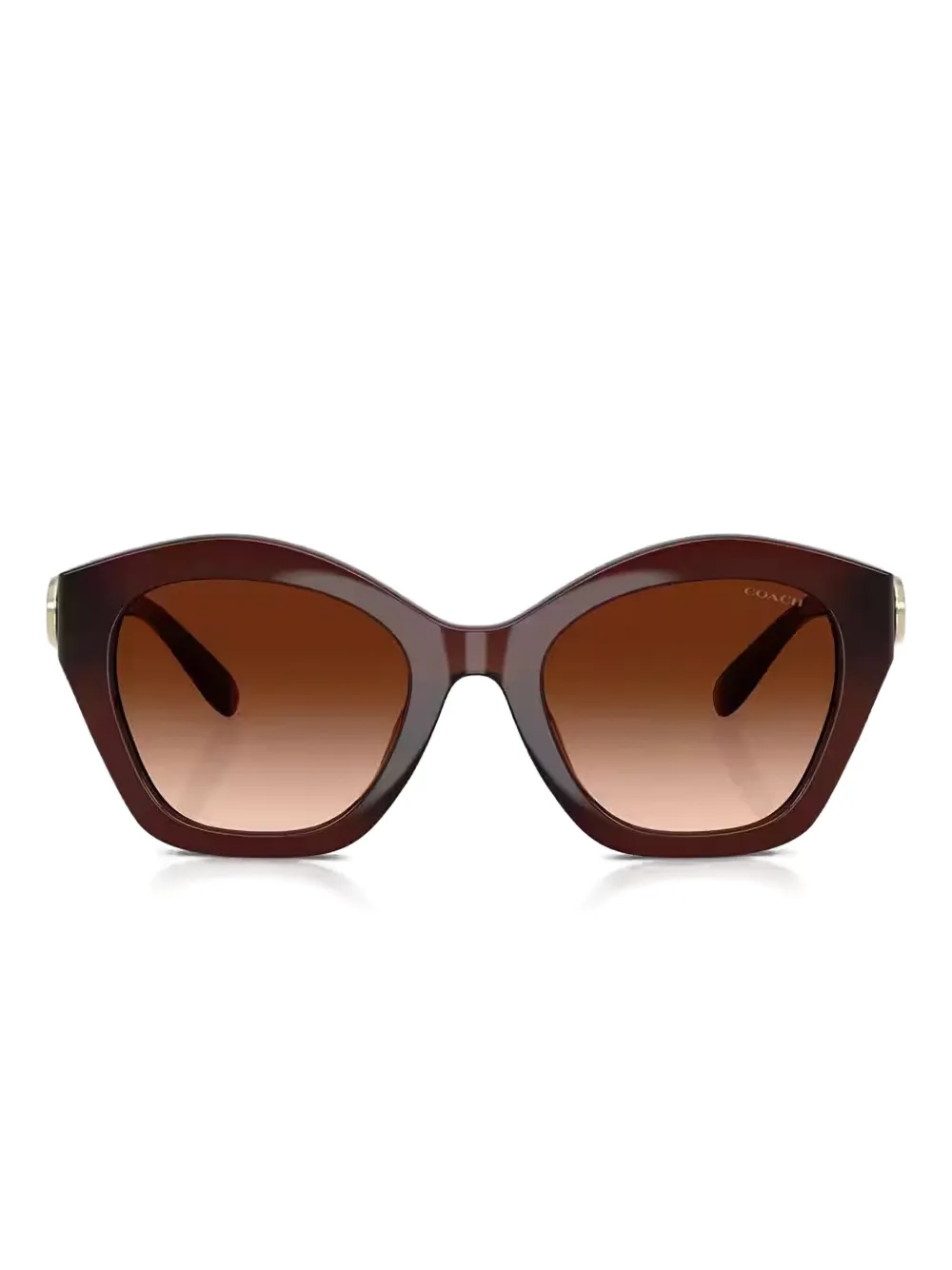 Coach Zonnebril met cat-eye montuur Bruin