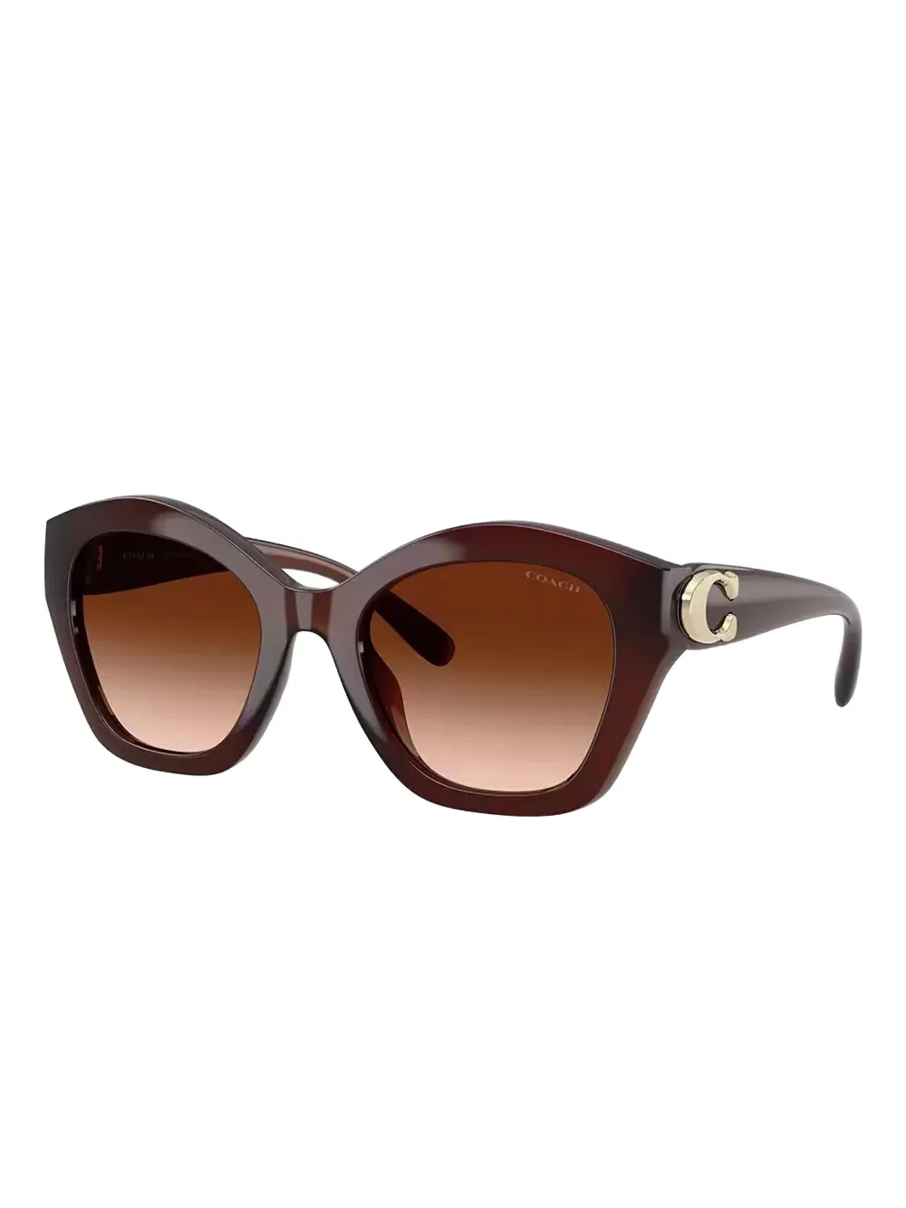 Coach Zonnebril met cat-eye montuur Bruin