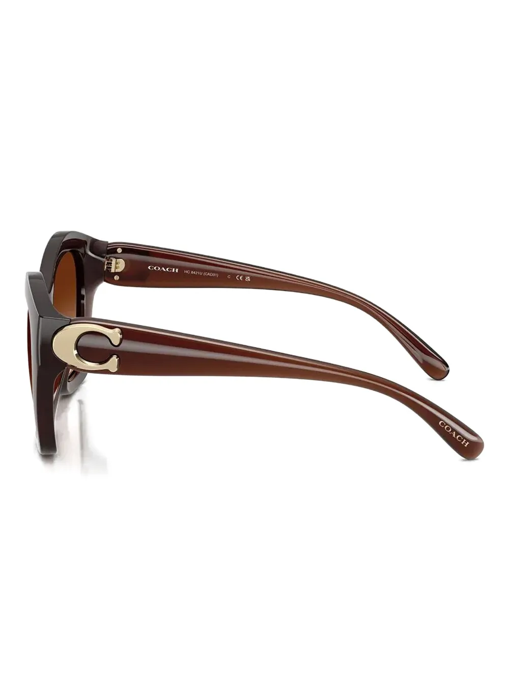 Coach Zonnebril met cat-eye montuur Bruin