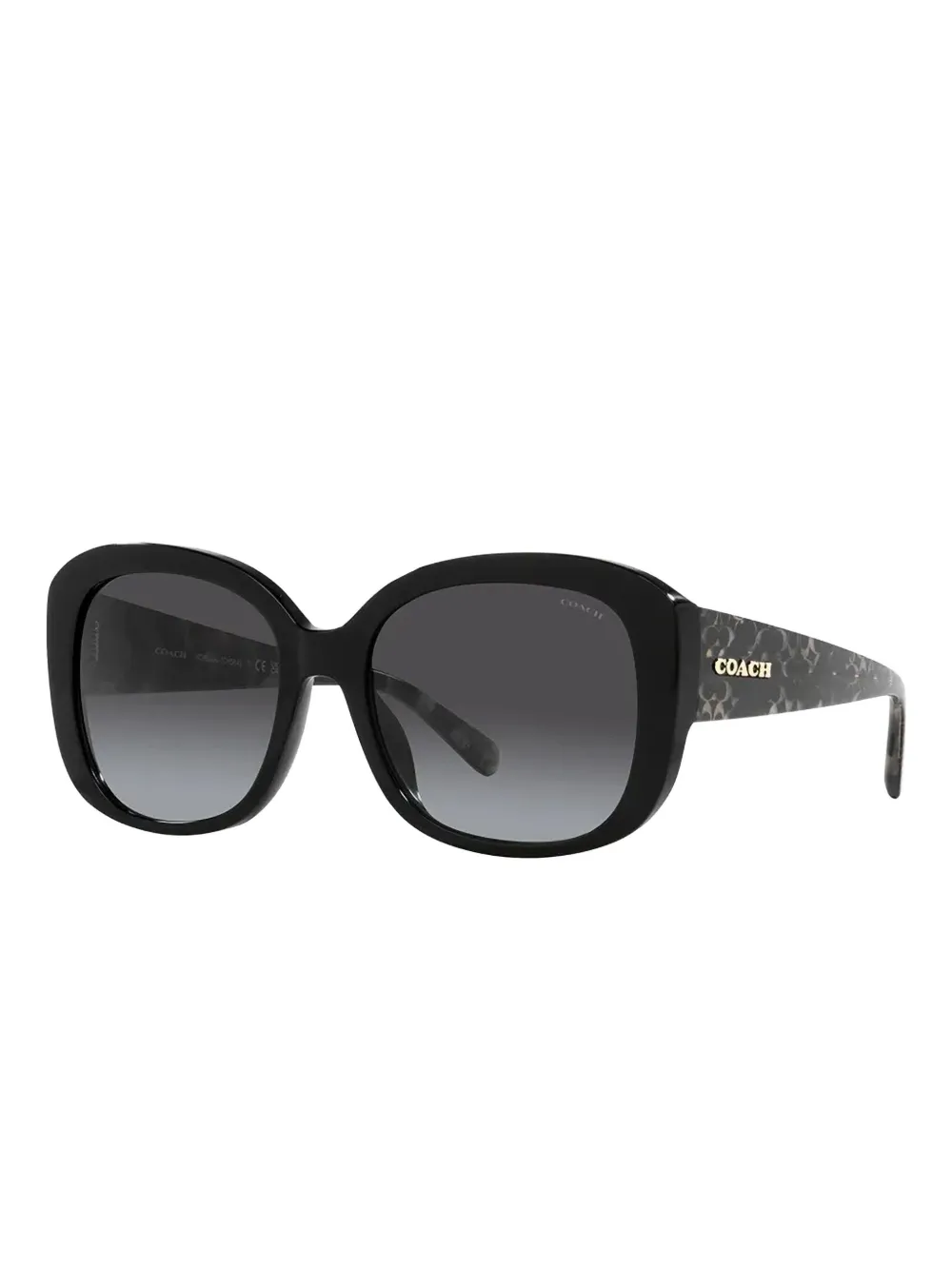 Coach Zonnebril met oversized vierkant montuur - Zwart