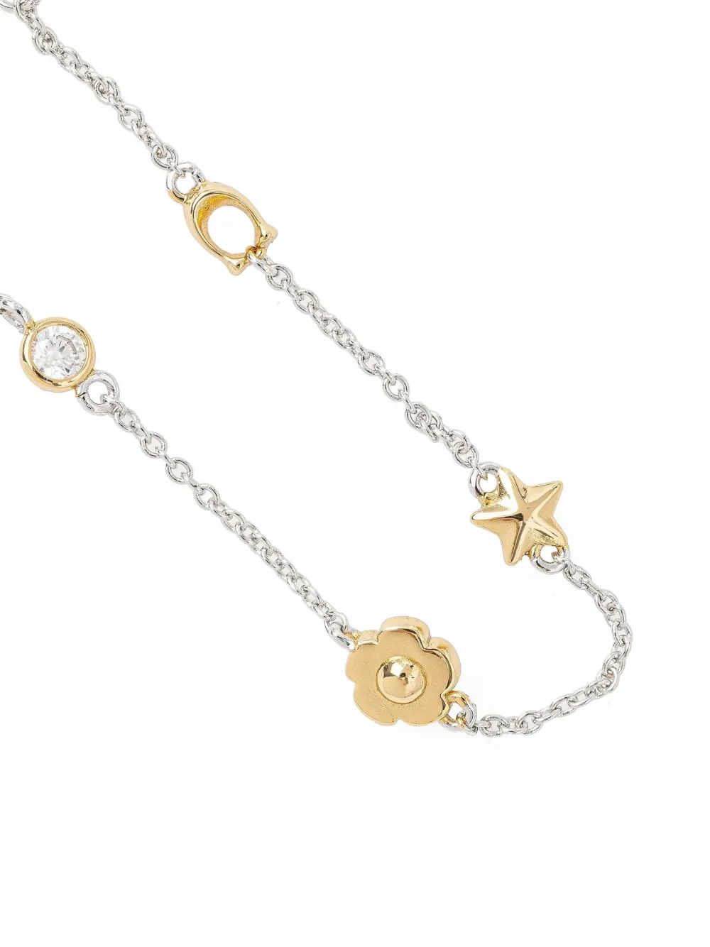 Coach Pavé Tea tweekleurige armband met bedel - Zilver