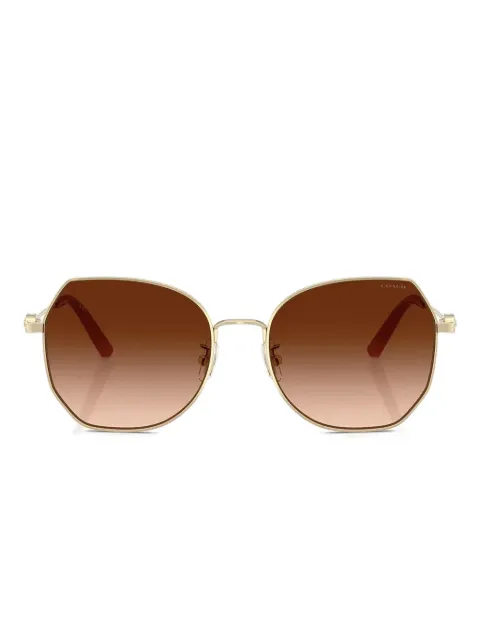 Coach lentes de sol con placa del logo