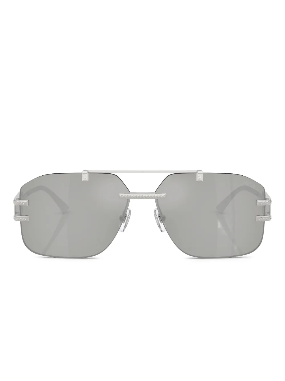 Versace 60mm Rectangular Sunglasses