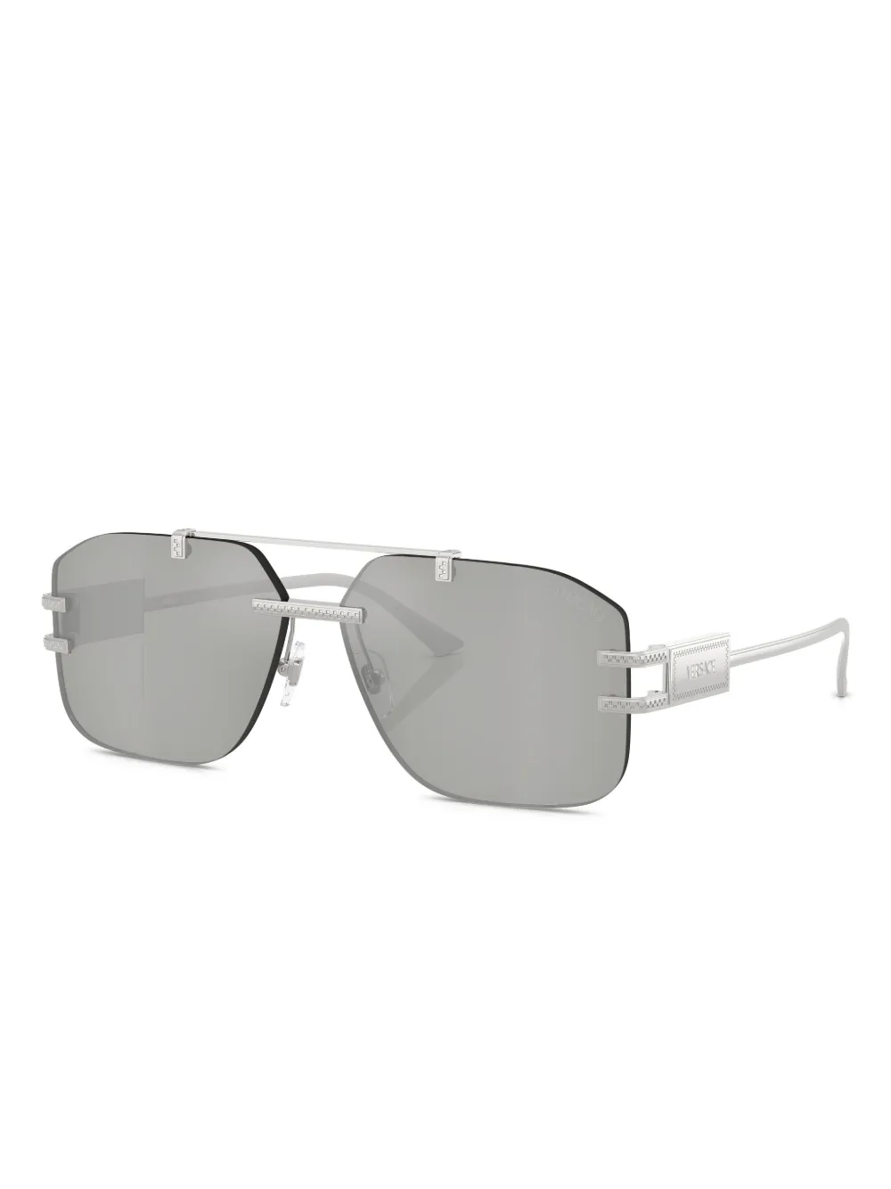 Versace Eyewear Zonnebril met piloten montuur Zilver