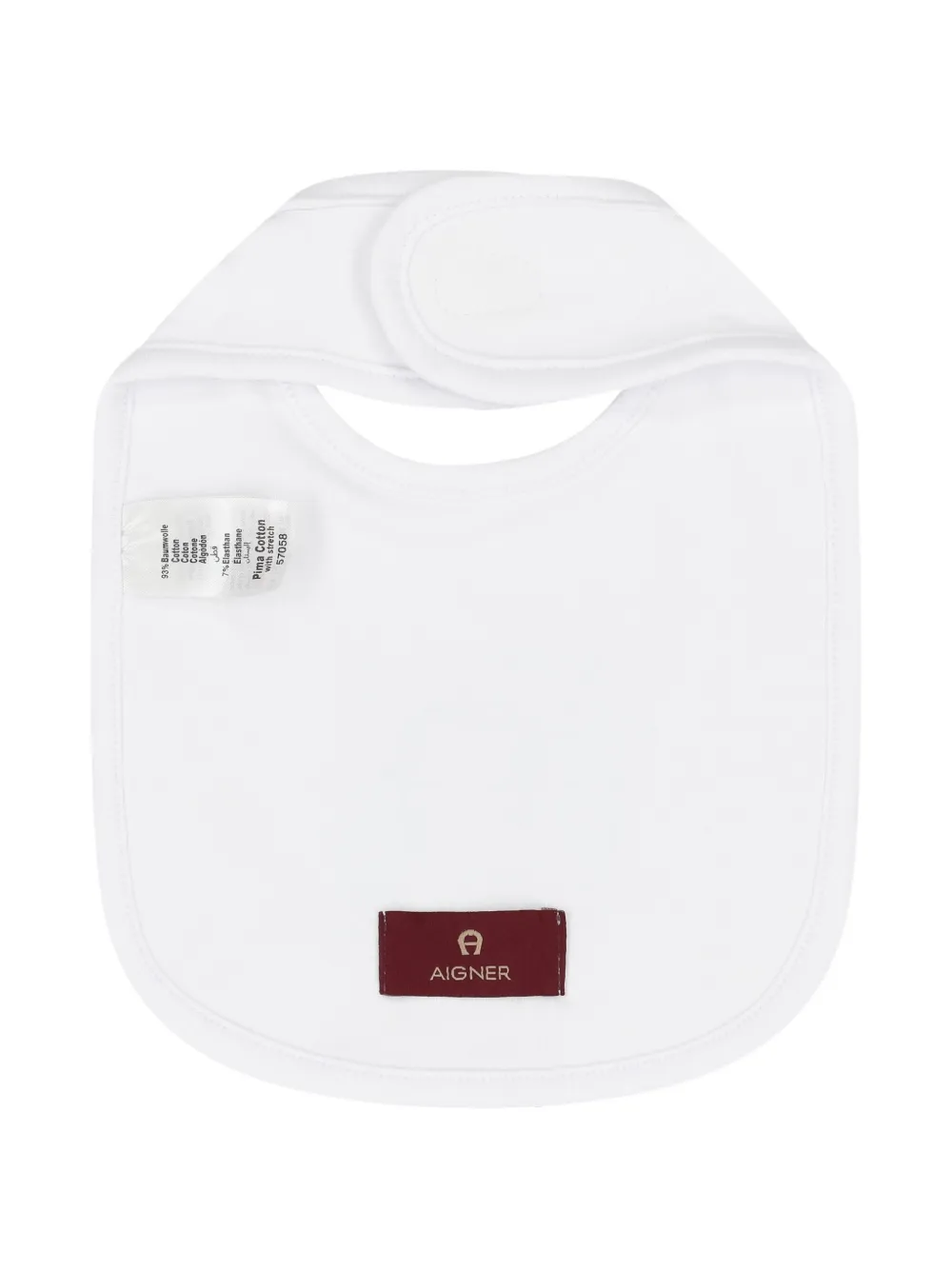 Aigner Kids Slabbetje met logo Wit