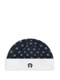 Aigner Kids logo-embroidered beanie - Blue