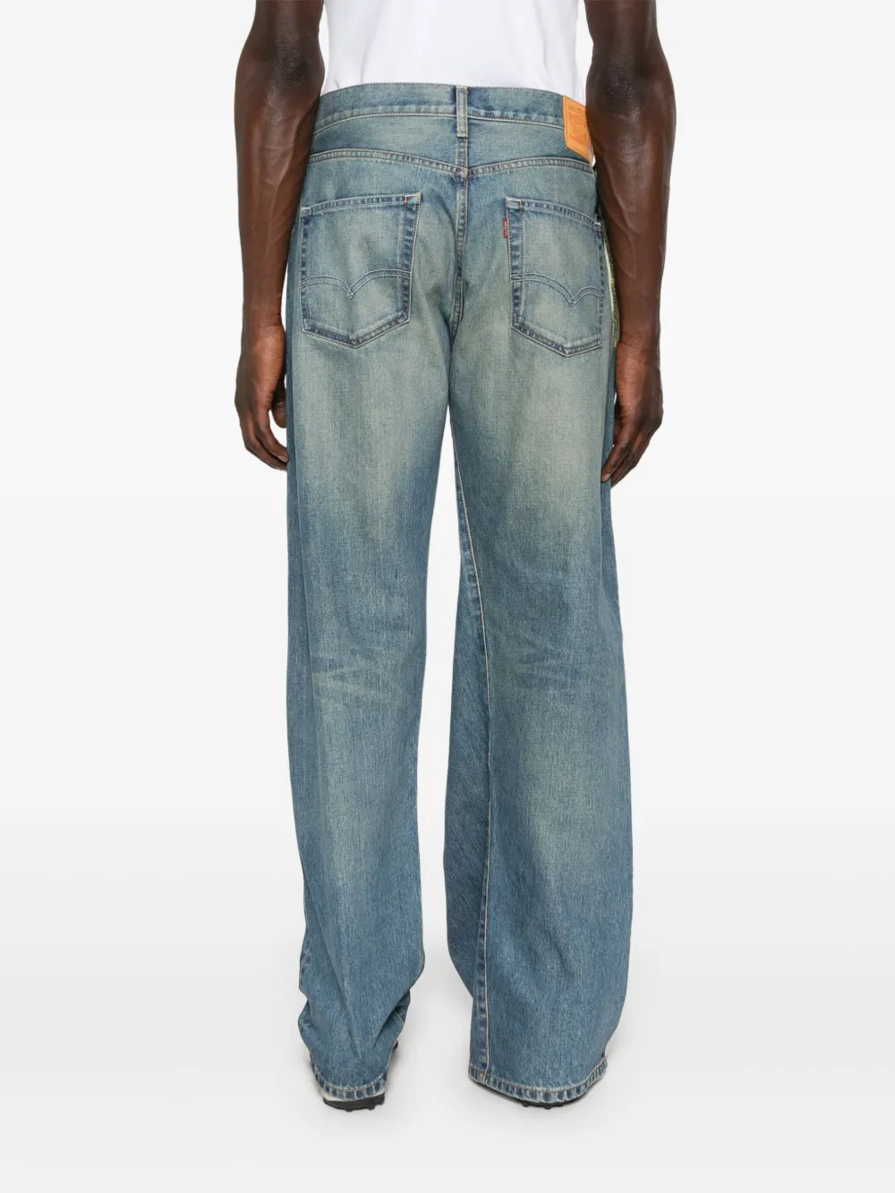 Junya Watanabe MAN Gelaagde jeans Blauw