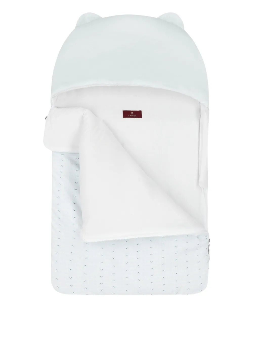Aigner Kids Deken met beerprint en logo Blauw