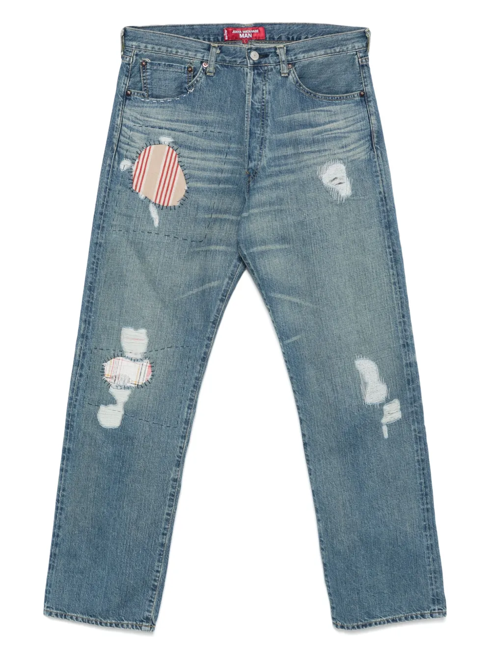 Junya Watanabe MAN patch-detail jeans | Blue | Image 1