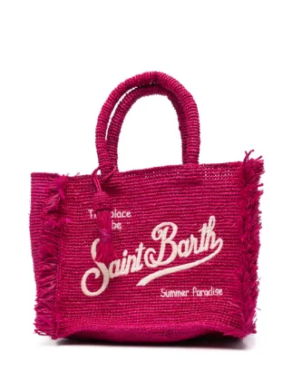 トートバッグ MC2 Saint Barth Burgundy cotton canvas Vanity tote bag – MC2 Saint Barth