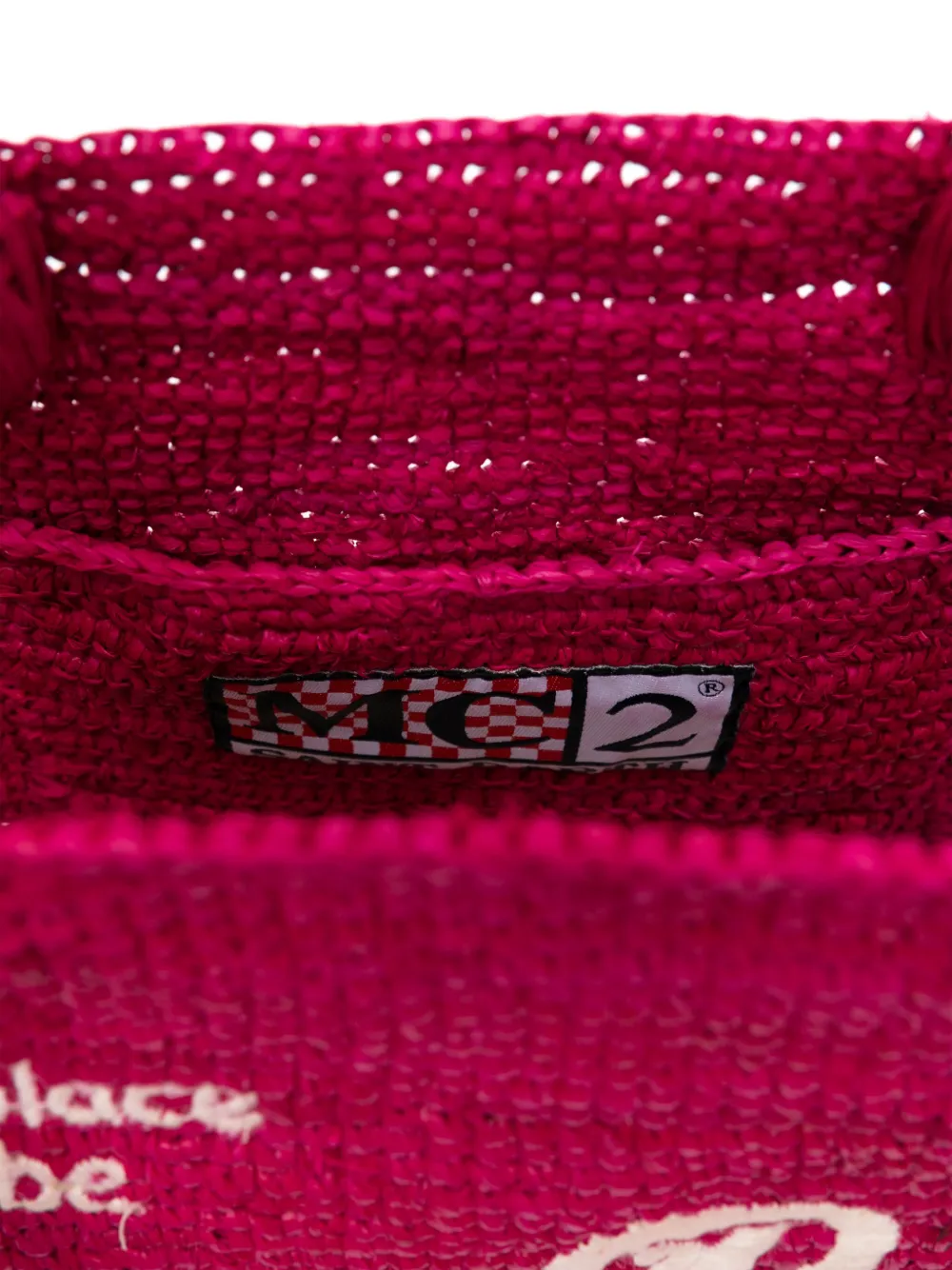 MC2 Saint Barth Colette raffia shopper Roze