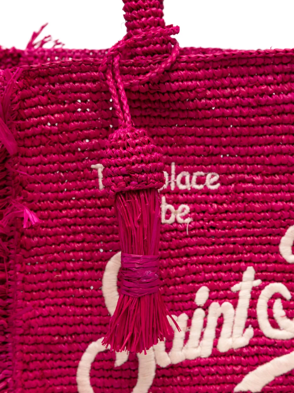MC2 Saint Barth Colette raffia shopper Roze
