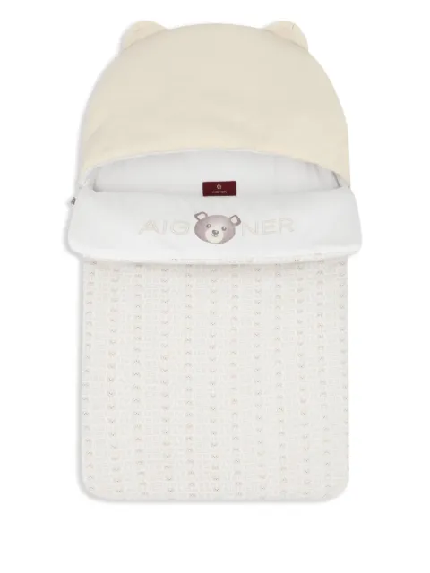 Aigner Kids bear-motif logo baby nest