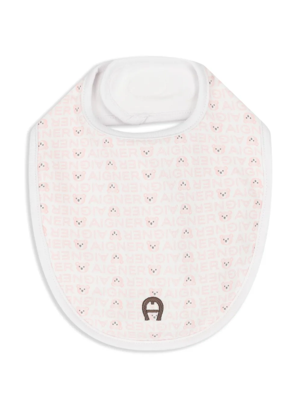 Aigner Kids Slabbetje met logo Wit