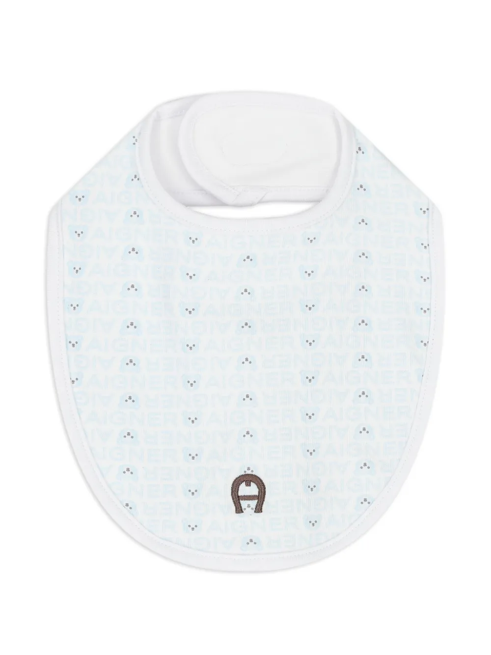 Aigner Kids Slabbetje met logo Blauw