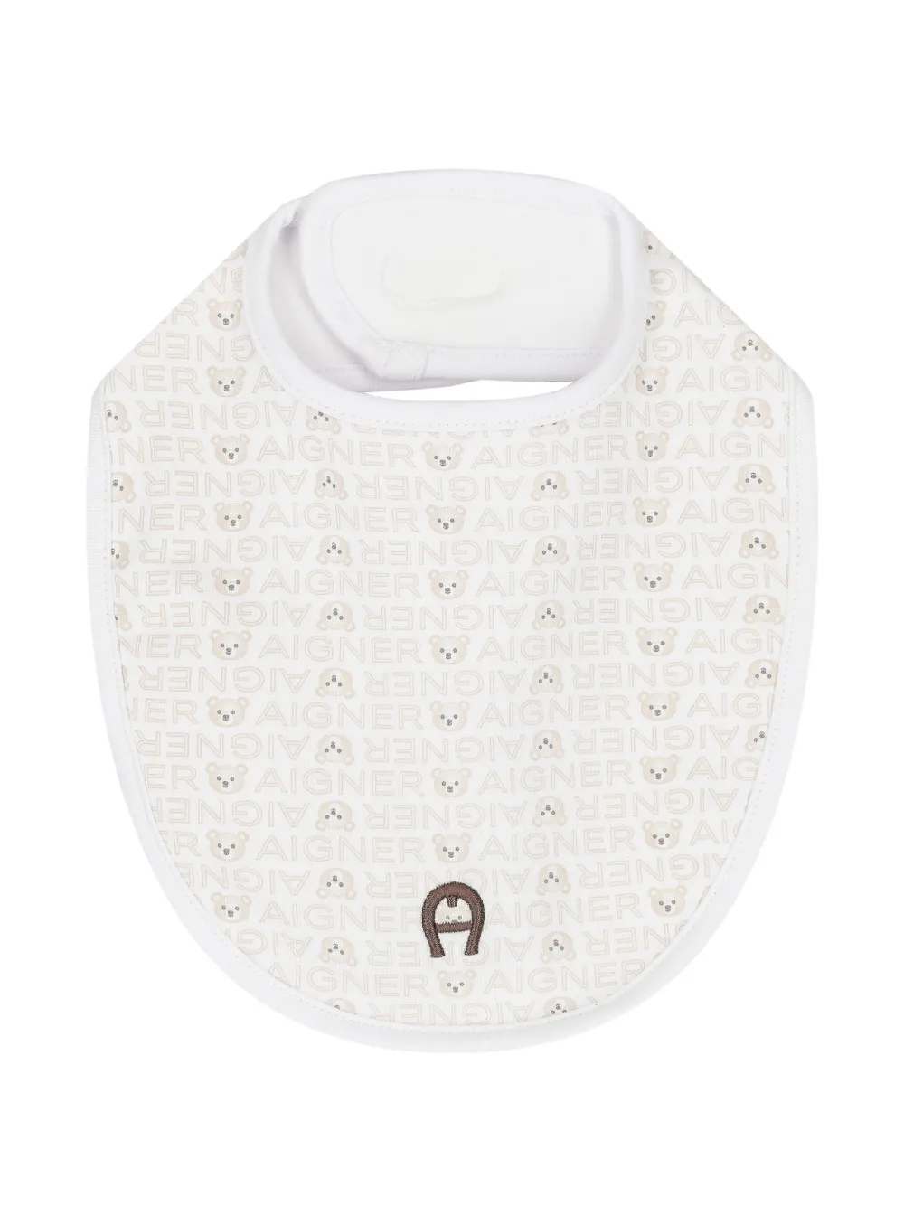 Aigner Kids logo bib - ニュートラル Aigner Kids logo bib - ニュートラル