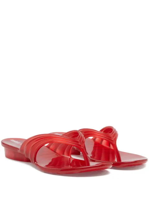 Diesel x Melissa pleated thong sandals