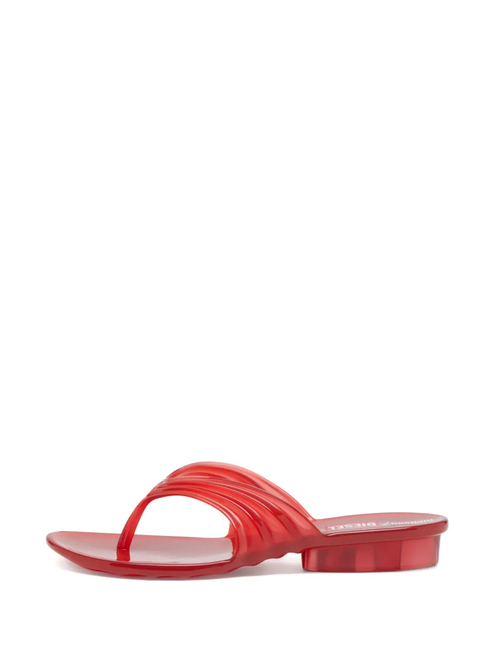 Diesel x Melissa pleated thong sandals Red