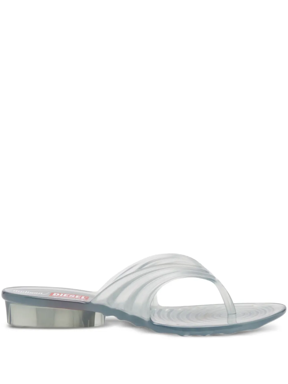 Diesel x Melissa pleated thong sandals Grey