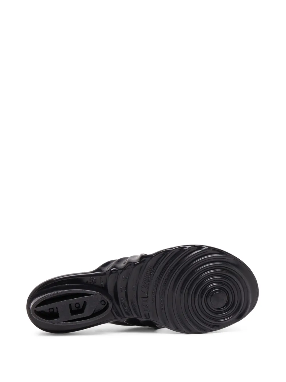Diesel x Melissa pleated thong sandals Black