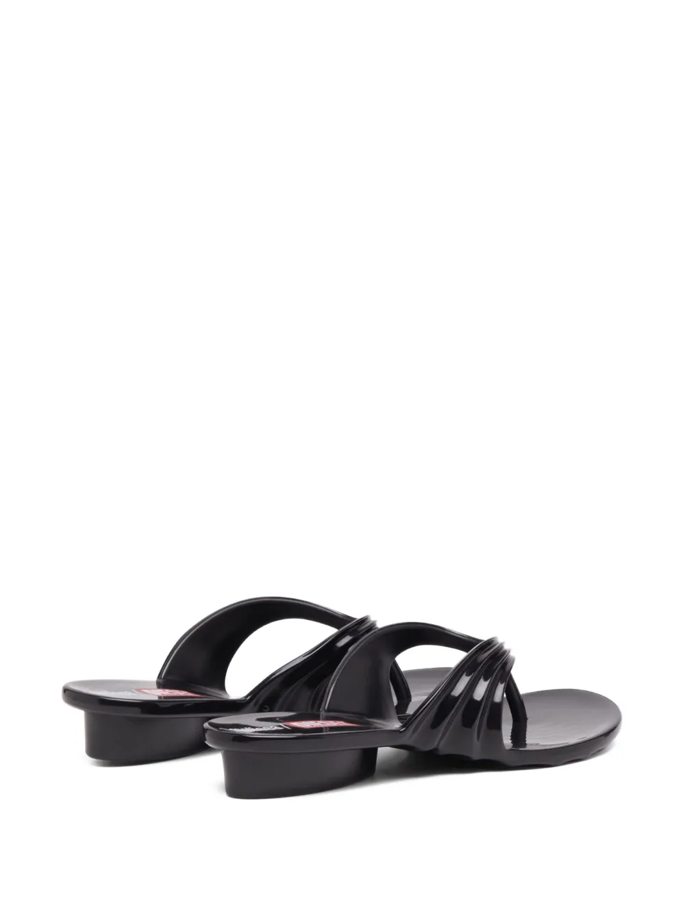 Diesel x Melissa pleated thong sandals Black