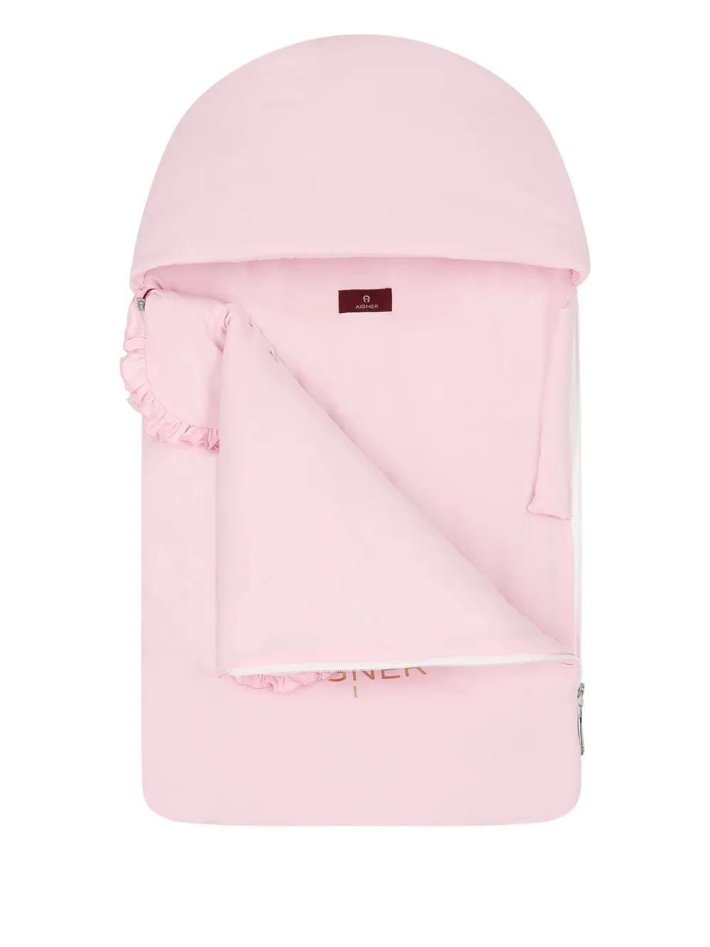 Aigner Kids Deken met bloemenpatroon en logo Roze