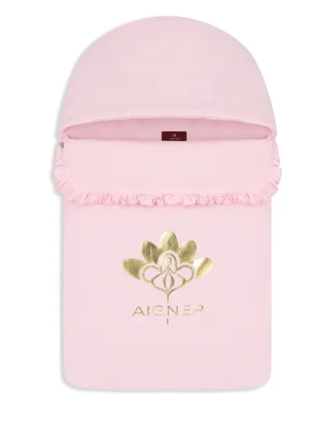 Aigner Kids شنطة نوم للأطفال بشعار ونقش زهور