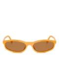Miu Miu Eyewear logo-lettering sunglasses - Orange