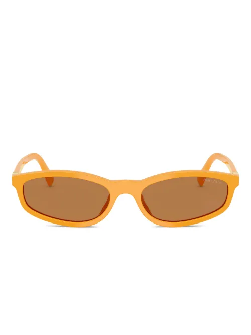 Lunettes de soleil à logo - Miu Miu Eyewear - Modalova