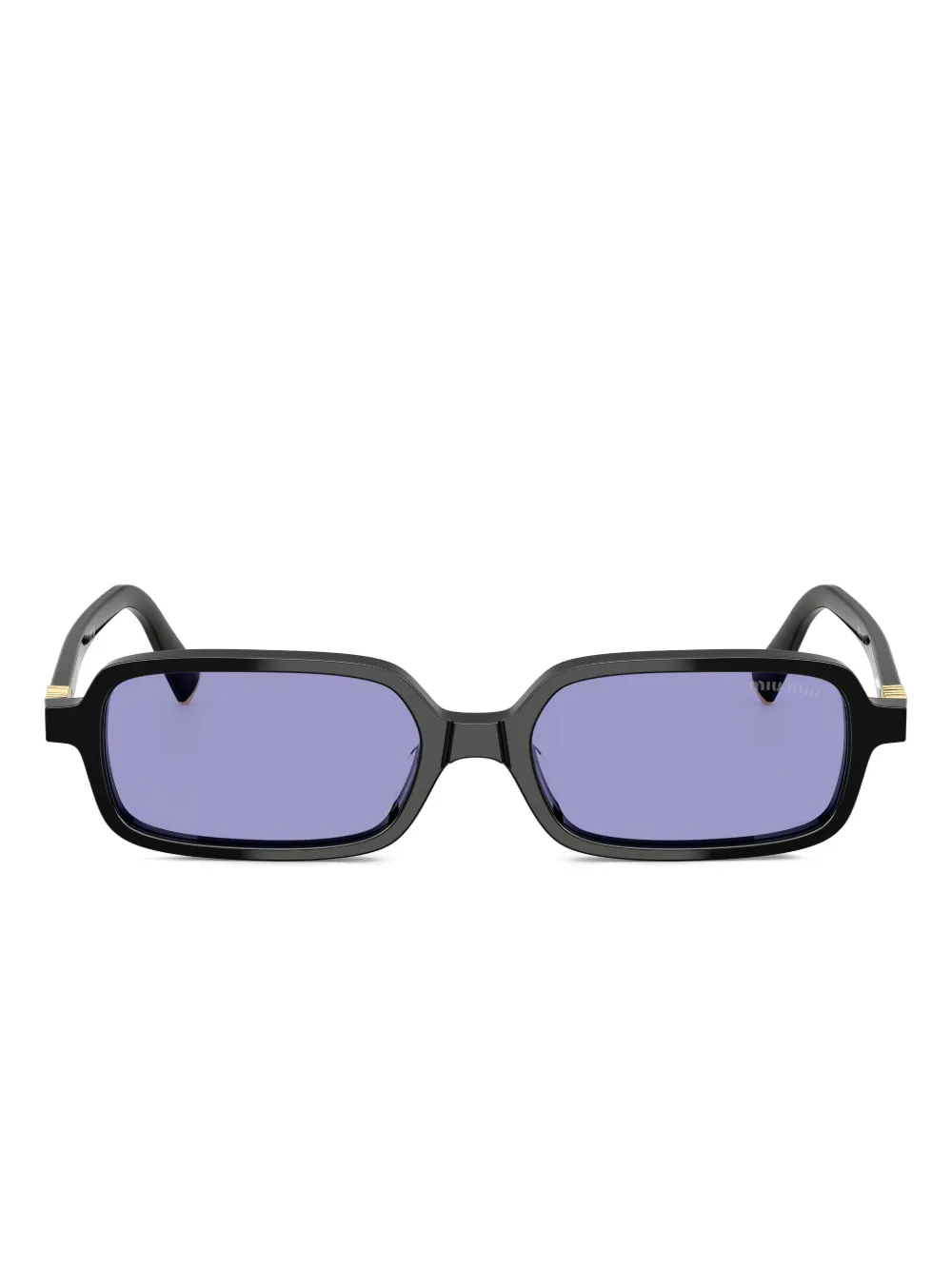 Miu Miu Eyewear logo-lettering sunglasses | Black | Image 1