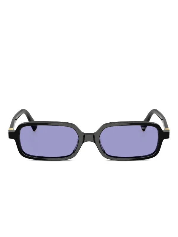 Miu Miu Eyewear ロゴ サングラス | ブラック | FARFETCH JP