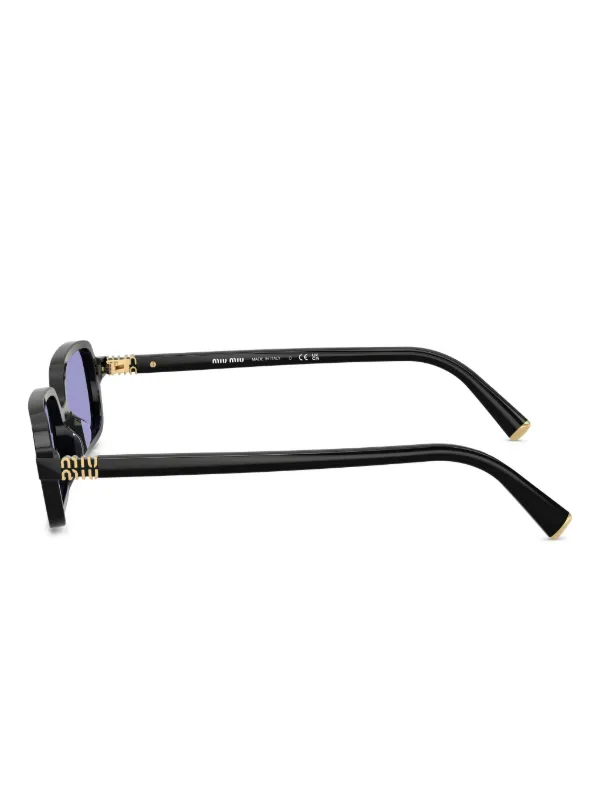Miu Miu Eyewear ロゴ サングラス | ブラック | FARFETCH JP
