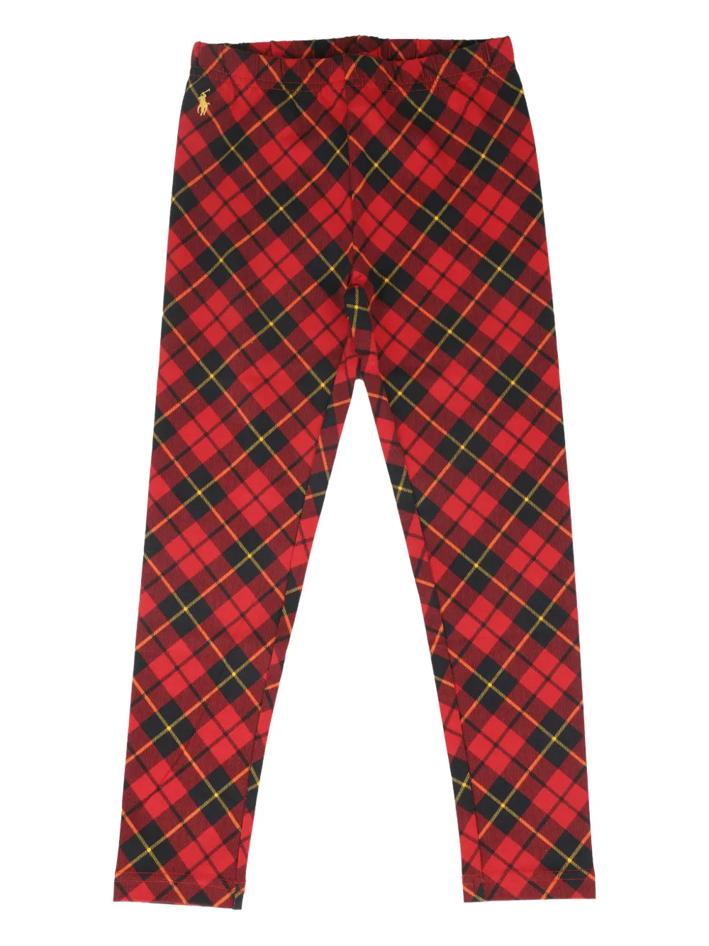 POLO RALPH LAUREN KIDS Leggings a quadri - Rosso