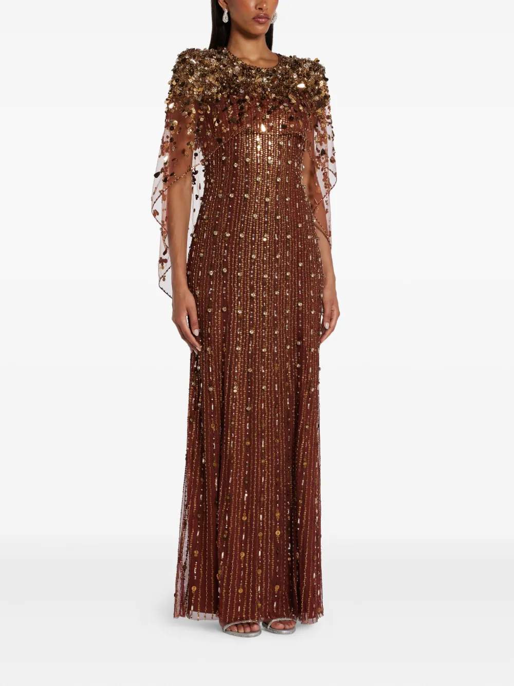Jenny Packham Nettie jurk Bruin